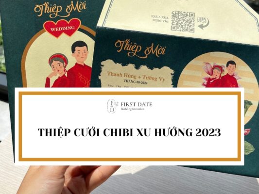 thiệp cưới chibi