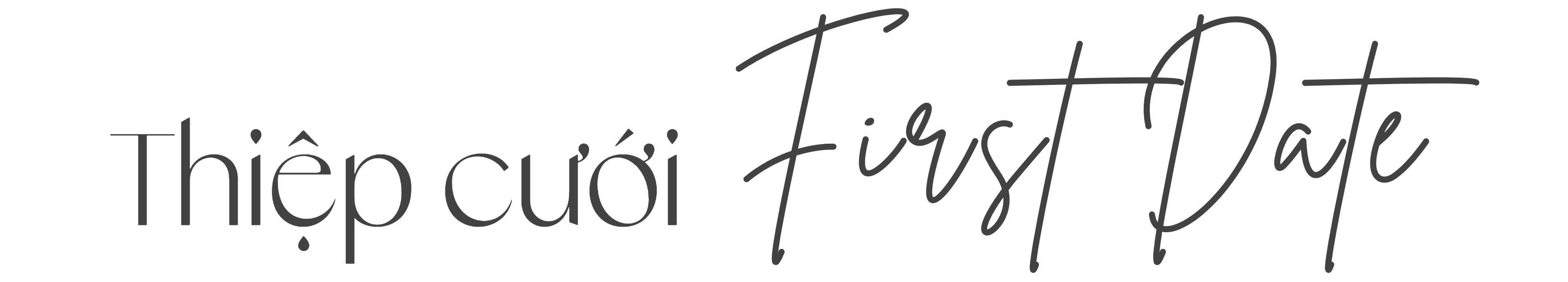 Chữ ký thiệp cưới FIrst Date