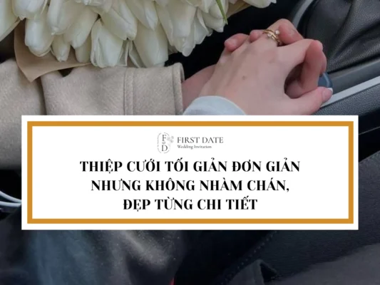 Thiệp cưới tối giản đơn giản