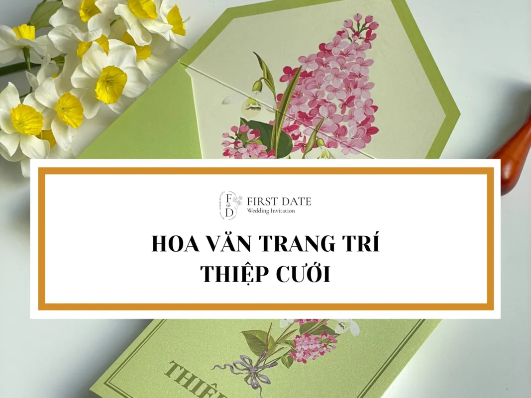 Hoa văn trang trí thiệp cưới