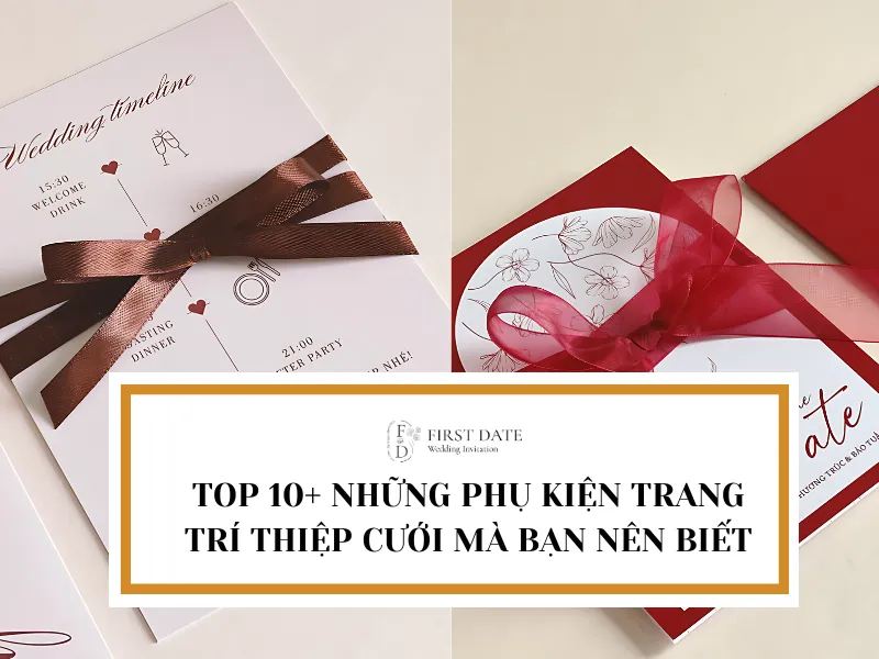 phụ kiện trang trí thiệp cưới