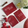 Thiệp Cưới Tối Giản tone đỏ truyền thống