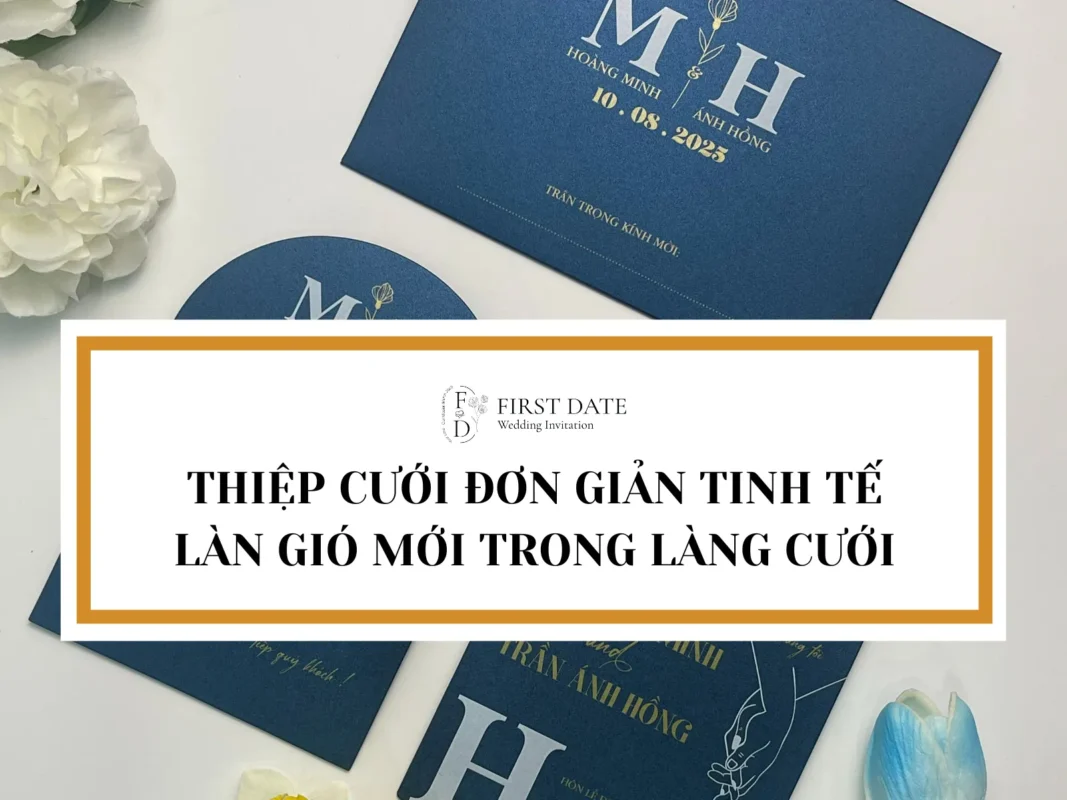 Thiệp cưới đơn giản tinh tế