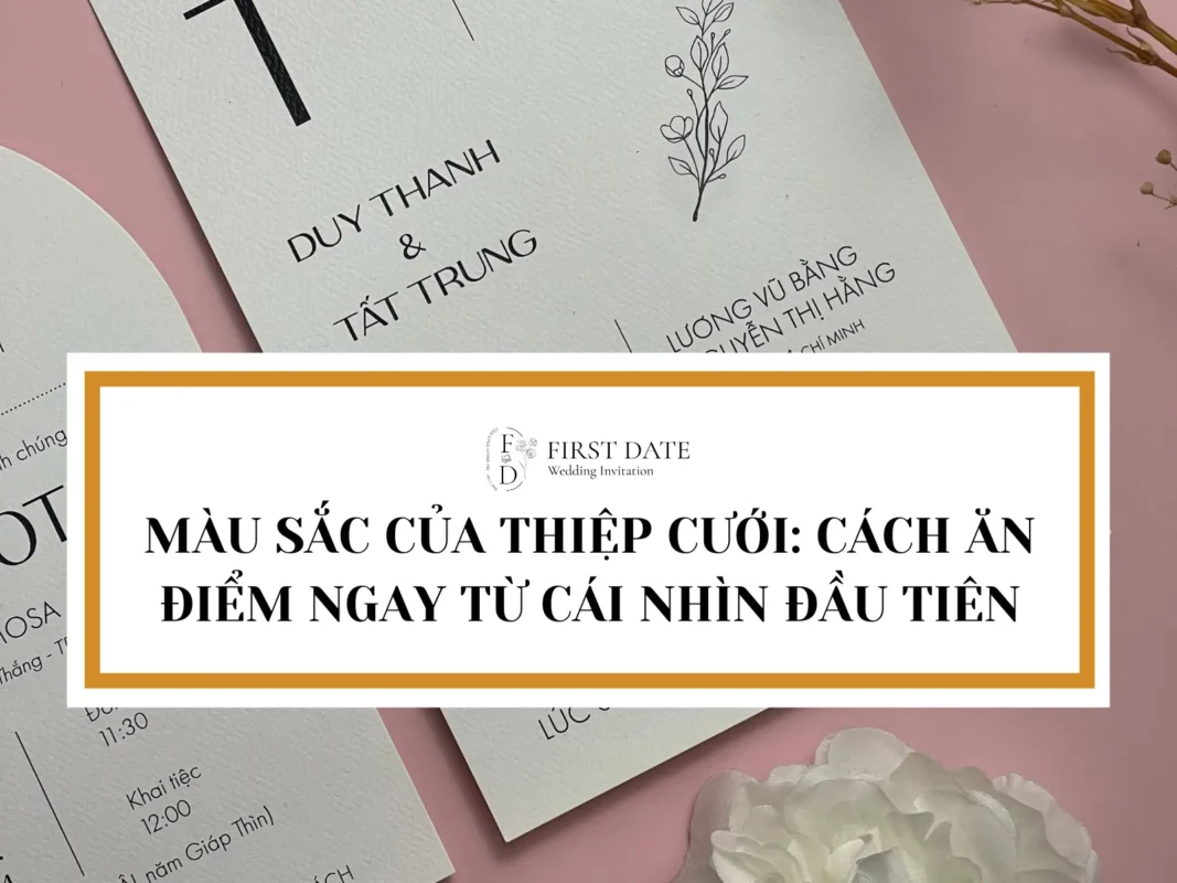 Màu sắc của thiệp cưới