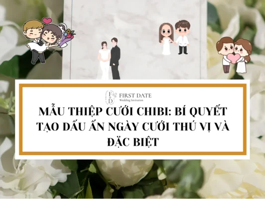 Mẫu thiệp cưới chibi