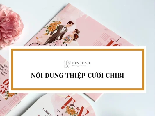 Nội dung thiệp cưới chibi