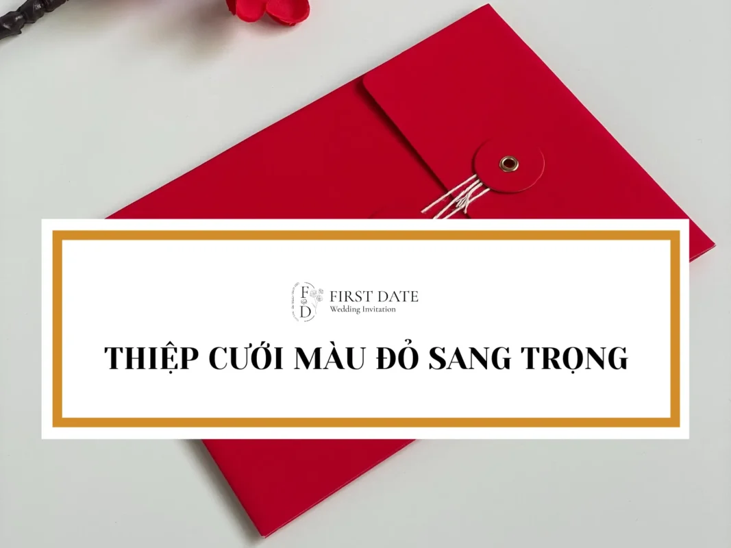 Thiệp cưới màu đỏ sang trọng