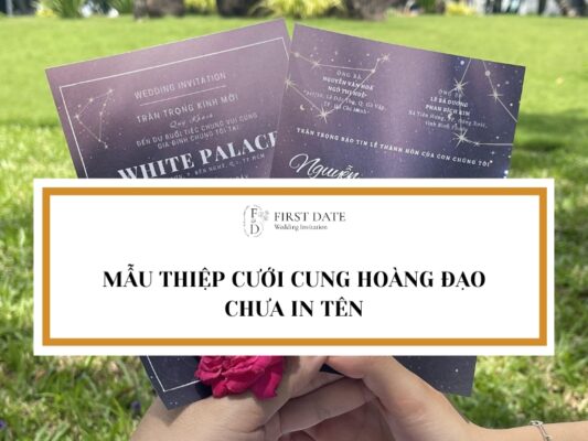 thiệp cưới cung hoàng đạo