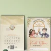 Thiệp cưới chibi - Mẫu thiệp chibi in lịch
