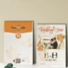 Thiệp cưới in hoa - Mẫu thiệp cưới màu nước loang