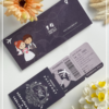 Thiệp Cưới Passport mẫu chibi màu xanh dương