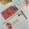 Thiệp Cưới Passport mẫu thiệp màu trắng hồng