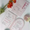 Thiệp Cưới In Hoa hồng nhạt tối giản
